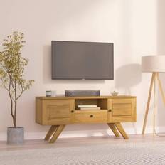 Vidaxl bänk teak vidaXL 110x30x50 massiv teak TV-bänk