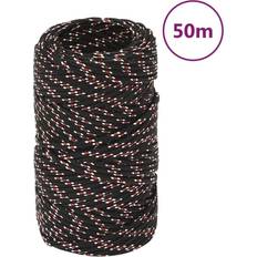 vidaXL Boat Rope Black 2 mm 50 m Polypropylene