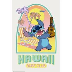 Grupo Erik Poster Disney Stitch Hawaii Club Surf 91.5 x 61 cm Póster