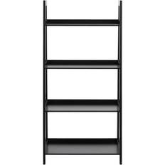 Actona Wally Bookcase with 4 Shelves Black Book Shelf