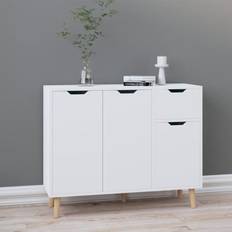 Skänk vit vidaXL Skänk vit högglans Sideboard