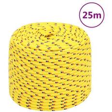 Blocs Bateau vidaXL Corde de bateau Jaune 10 mm 25 m Polypropylène