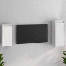Møbler vidaXL Tv-skabe 2 dele massivt fyrretræ TV-bord