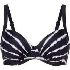 Wiki Tøj Wiki Crete Padded Balconette Bikini Top - Black/White