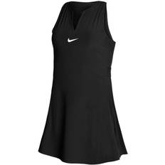 Black - Tennis Dresses NIKE Women's Dri-FIT Advantage Tennis Dress - Black/White