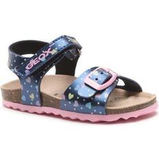 Geox CHALKI Girl Sandal, Navy/PINK