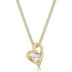 585 halskette Elli Halskette Herz Liebe Zirkonia 585 Bezaubernd Gelbgold Premium Gold