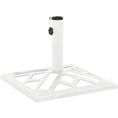 Blanc Bases de parasol vidaXL Socle de Parasol Blanc 44x44x31 cm Fonte