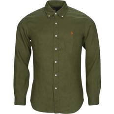 Ralph lauren linen shirt Polo Ralph Lauren Logo Embroidered Long Sleeved Custom Fit Shirt - Green