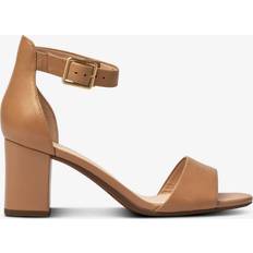 Beige Sandali con tacco Clarks Deva Mae Camel Leather Female - Beige