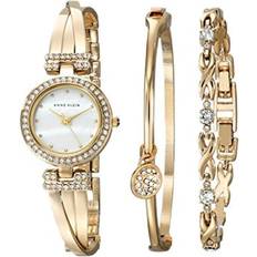 Anne Klein Watch and Bracelet Set AK/1868GBST