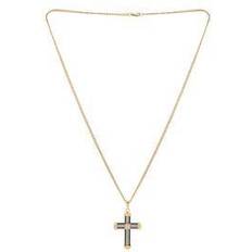 Mens diamond cross necklace American exchange men's diamond stainless steel silver cross pendant necklace