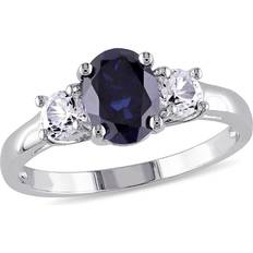 Blue Rings Harmony 2.64 carat ctw lab-created blue sapphire and white sapphire ring in sterling