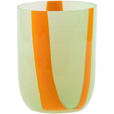 Orange Tumblerglas Kodanska Flow Green/Orange Stripes Tumblerglas