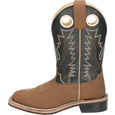 Smoky Mountain Boots Childrens Blaze Stitched Design Rubber Sole Square Toe - Brown/Black