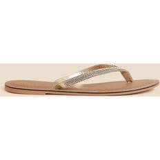 Gold Flip-Flops Accessorize 'Daniella' Beaded Flip Flops