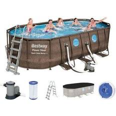 Best_beoordeeld Vrijstaande Zwembaden Bestway Power Steel Swim Vista ovaal framezwembadset 549x274x122cm