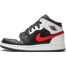 Jordan White Trainers Jordan 1 Mid GS - White/Black/Chile Red