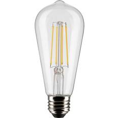 Light Bulbs Satco Lighting S21363 8 Watt Vintage Edison Dimmable St19 Medium E26 Led Bulb Clear