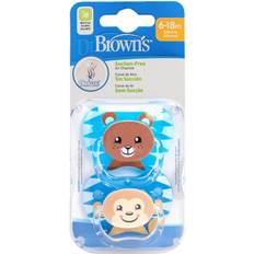 Chupetes Dr. Brown's 2XChupete Prevent Niña 6-18 Meses, Silicona Azul