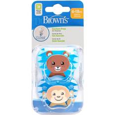 Babyverzorging Dr. Brown's Fopspeen prevent animal faces F2 blauw