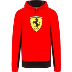 Puma Red Sweaters Puma Scuderia Ferrari Big Shield Hoodie Men - Rosso Corsa