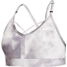 Nike indy sports bh dame Nike Indy Icon Clash Sports Bra - Grey/White