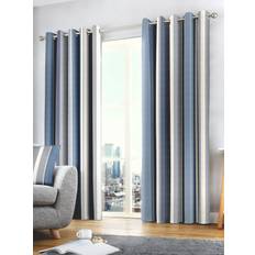 Curtains & Accessories Fusion Whitworth Stripe Pair Lined Eyelet