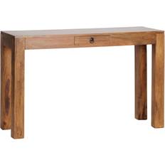 Wohnling Skænk I Massivt Træ 120 x 40 cm Naturfarvet Brunt Konsolbord