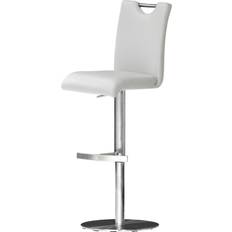MCA Furniture Baarituoli Domo Pyöreä Keinonahka Valkoinen Teräs