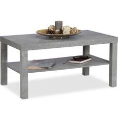 Relaxdays with Concrete Look and Shelf 45 x 90 x 55 cm Coffee Table