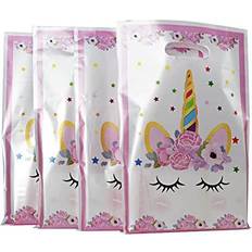 Pink Gift Bags SoFire Plastic Unicorn Party Bags Gift Bags for Unicorn Birthday Party Supplies