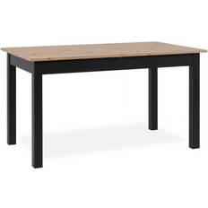 Extensible Coburg 140/180 cm 10 Personnes L 137-177 x H 76.5 x P 80 cm Noir Table à manger