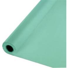 Green Table Cloths Creative Converting 318895 100' Fresh Mint Green Disposable Plastic Table