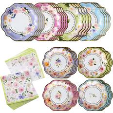 Kate Aspen Tea Time Party 62 Piece Party Tableware Set 16 Guests