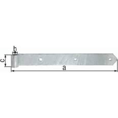 Portails Ladenband B.45mm L.600x45mm S.5mm D.16mm STA TZN rd GAH