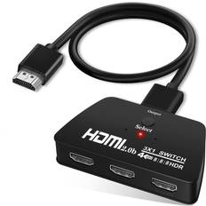 HDMI NEWCARE HDMI Switch 3 1 Out 3-Port HDMI Switcher Selector Supports 3D HDCP2.2 Fire