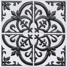 InHome Black Mason W PVC Peel and Stick Embossed Tile Backsplash 2.7 sq. ft./pack Cake Decoration