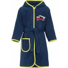 Playshoes Frottee Bademantel Feuerwehr Kinder - Marine