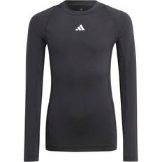 Junior Techfit Aeroready Long Sleeve Top - Black