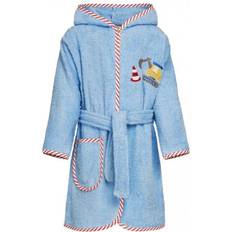 Morgenmäntel Playshoes Frotte-Bademantel Bagger blau