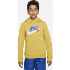 Nike Sportswear Standard Issue-pullover-hættetrøjen fleece til store børn drenge gul