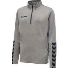 Hummel Authentic Sweatshirt Med Halv Lynlås - Grey Melange