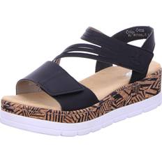Sko Rieker Patterned Wedge Sandals