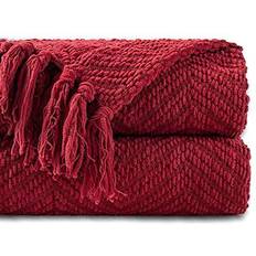 Battilo Home BATTILO HOME Boon Knitted Tweed Blankets Red