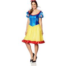 Disguise Disney Deluxe Sassy Sneeuwwitje Kinderkostuums Geel Rood Blauw S 4-6 VS