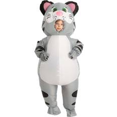 Inflatable Kids Cat Costume Black Gray White M