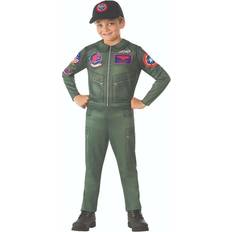 Rubies Classic Top Gun Kid's Costume Blue Green Red M