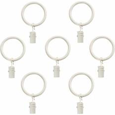Aste per Tende Decopolitan Montevilla 7-Pack Anelli per Clip per Trattamento Finestre 5/8 Pollici Bianco Anticato