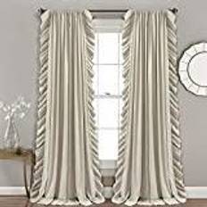 Lush Decor Reyna Wheat Window Curtain Panel Set 84 x 54 inches 66.04x213.36cm